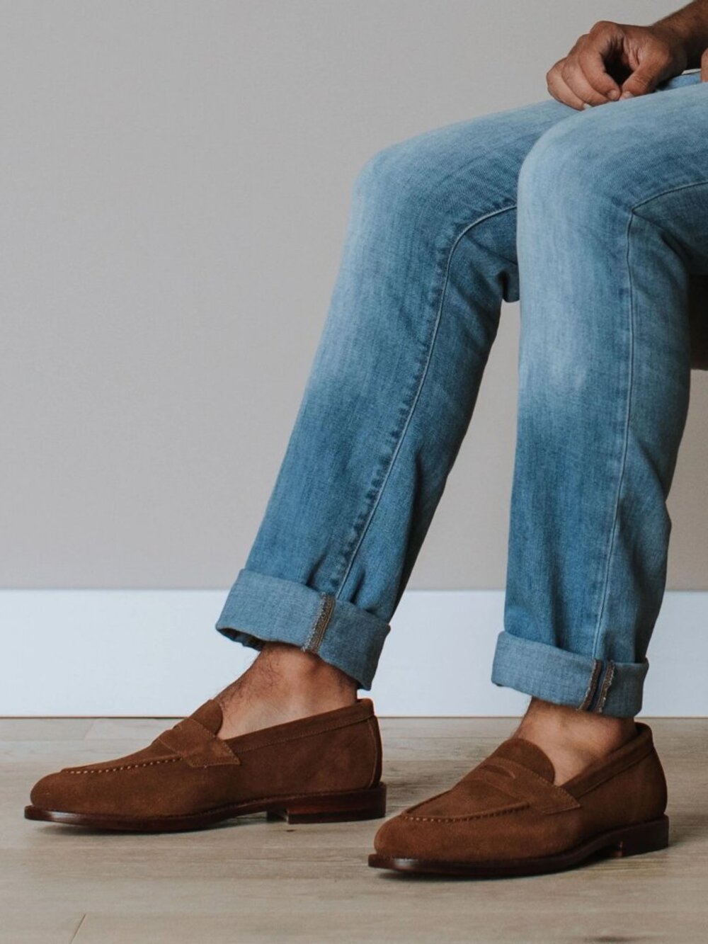 Grant Stone Traveler Penny Bourbon Suede Size 9D (Standard width)